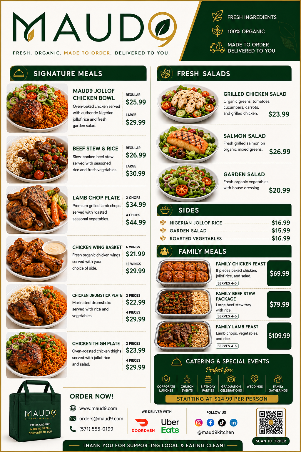 MAUD9 featured meals